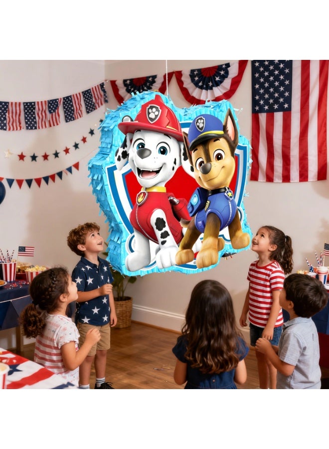 ILovhaprty PAW Patrol Pinata, PAW Patrol Chase and Marshall Designs Party Pinata Bundle - Large Rescue Pup Pinata, Adventure Bay Party Game Decorations Party Stick etc PAW Patrol Pinata Birthday Party Supplies - Image 4
